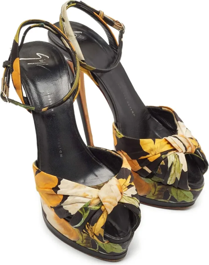 Pre-Owned 150mm Floral-Print Sandals - Image 2