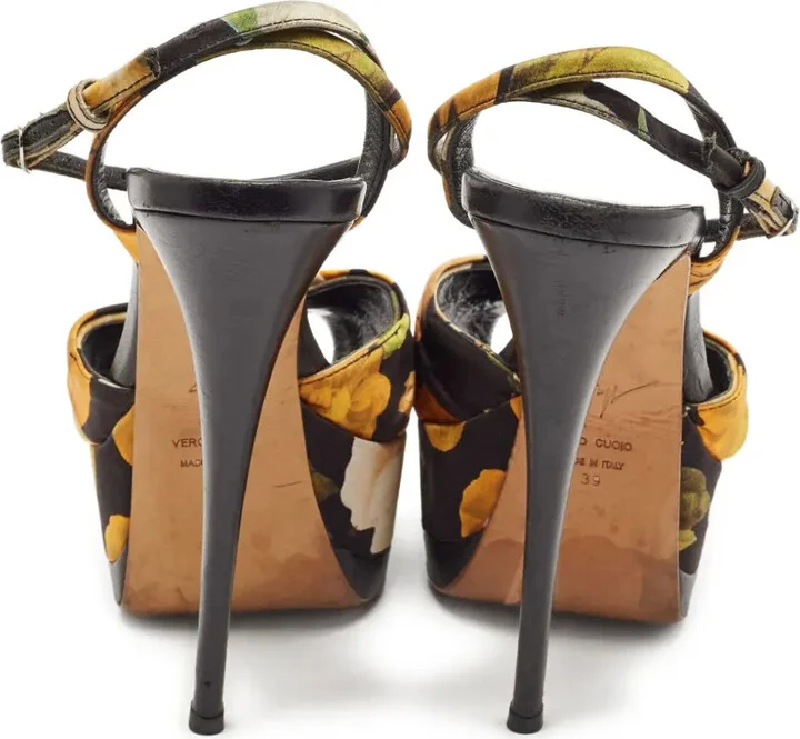 Pre-Owned 150mm Floral-Print Sandals - Image 4