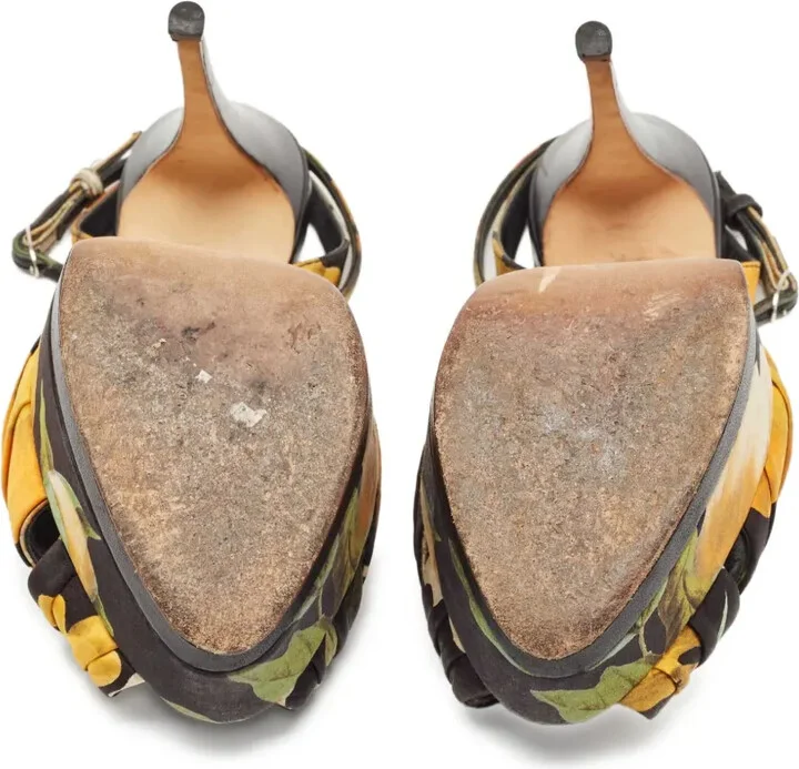 Pre-Owned 150mm Floral-Print Sandals - Image 5