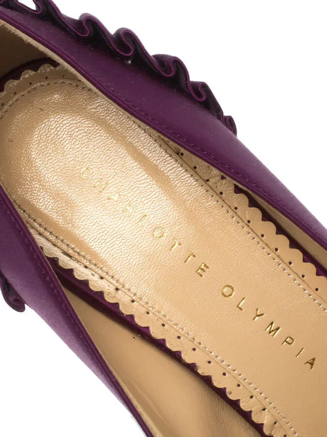 Pre-Owned 150mm Satin Platform Pumps - Image 5