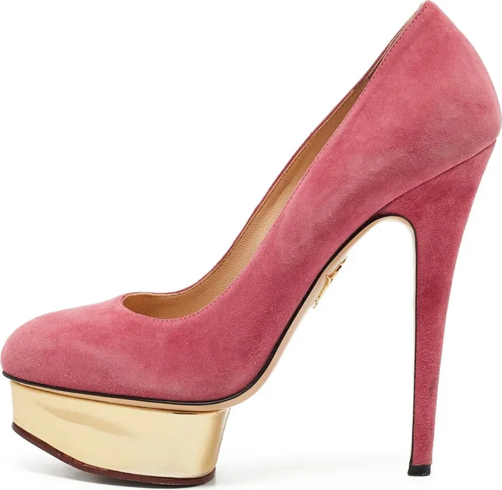 Pre-Owned 150mm Suede Platform Pumps