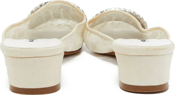 Pre-Owned 35mm Lace Mules - Image 4