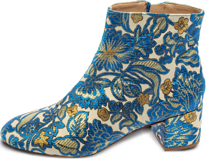 Pre-Owned 50mm Brocade-Effect Boots
