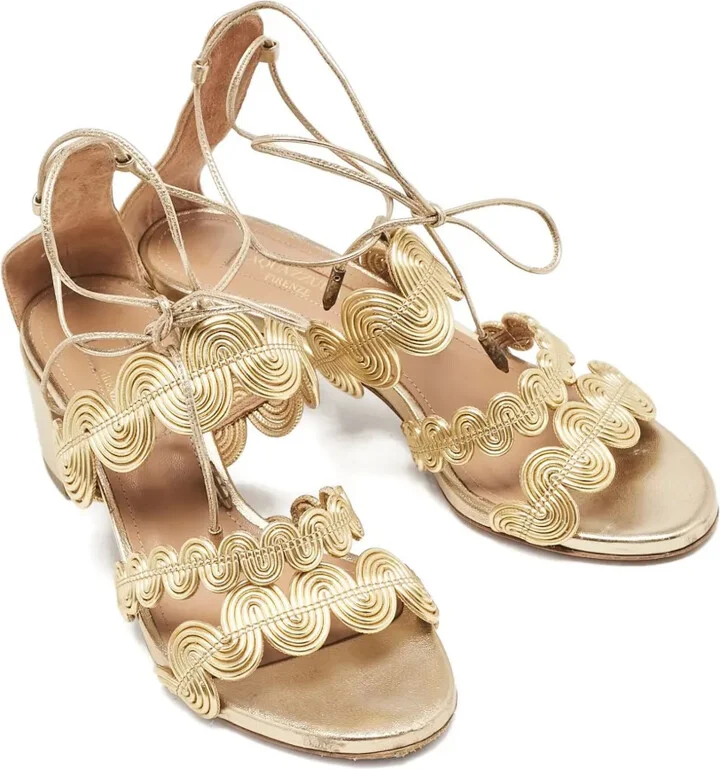 Pre-owned 50mm leather sandals - Image 2