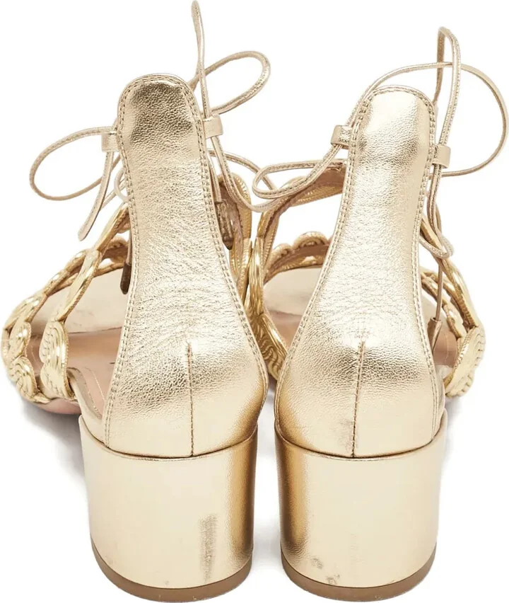Pre-owned 50mm leather sandals - Image 3