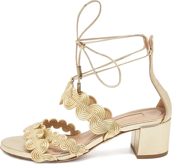 Pre-owned 50mm leather sandals