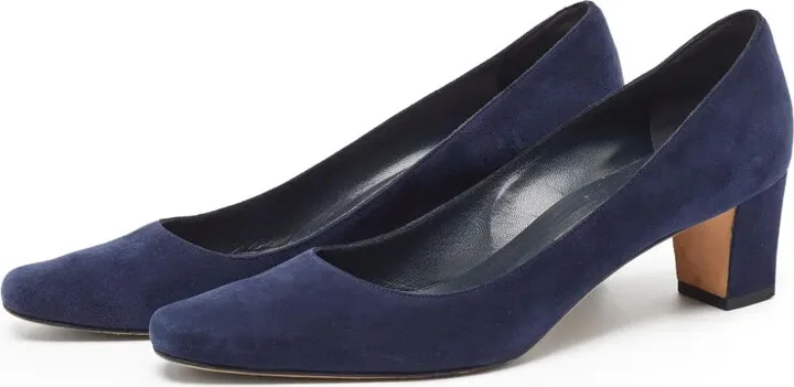 pre-owned 50mm Okkatopla suede pumps - Image 2