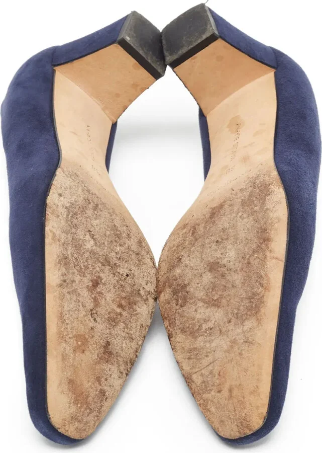 pre-owned 50mm Okkatopla suede pumps - Image 3