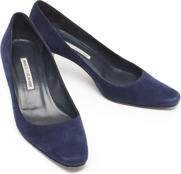 pre-owned 50mm Okkatopla suede pumps - Image 4