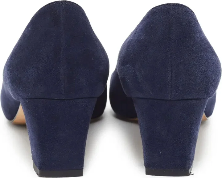 pre-owned 50mm Okkatopla suede pumps - Image 5