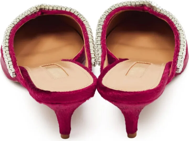 pre-owned 50mm Sabine crystal-embellished pointed-toe mules - Image 4