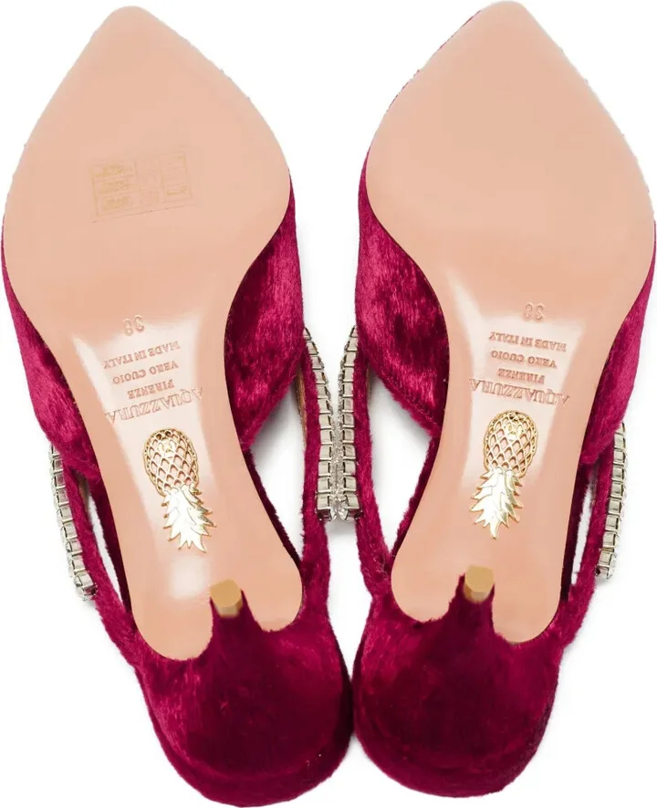 pre-owned 50mm Sabine crystal-embellished pointed-toe mules - Image 5