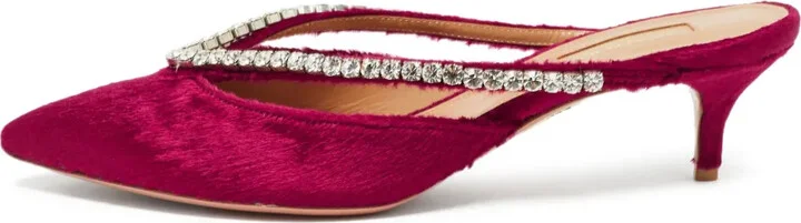 pre-owned 50mm Sabine crystal-embellished pointed-toe mules