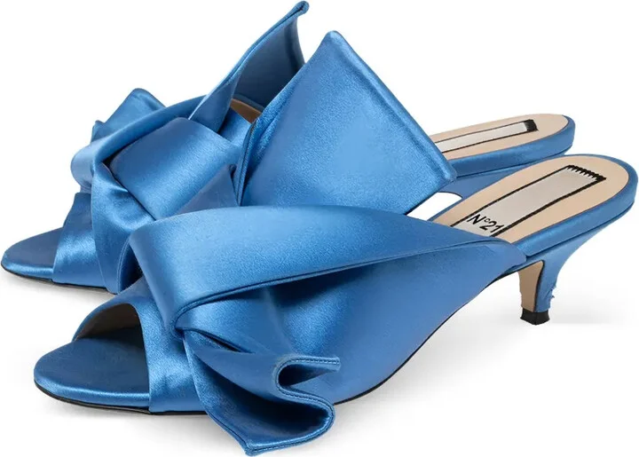 Pre-Owned 55mm Satin Knotted Sandals - Image 2
