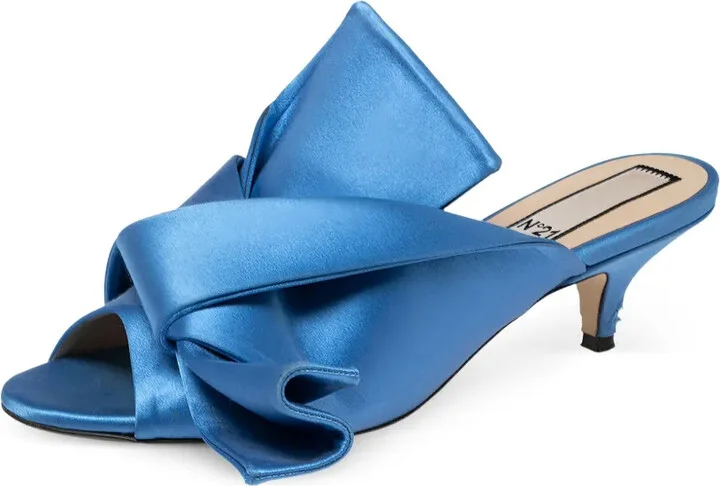 Pre-Owned 55mm Satin Knotted Sandals - Image 3