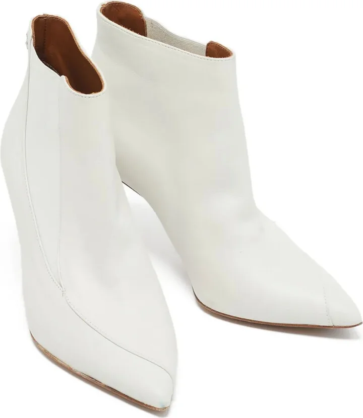 Pre-owned 60mm leather pointed-toe boots - Image 2
