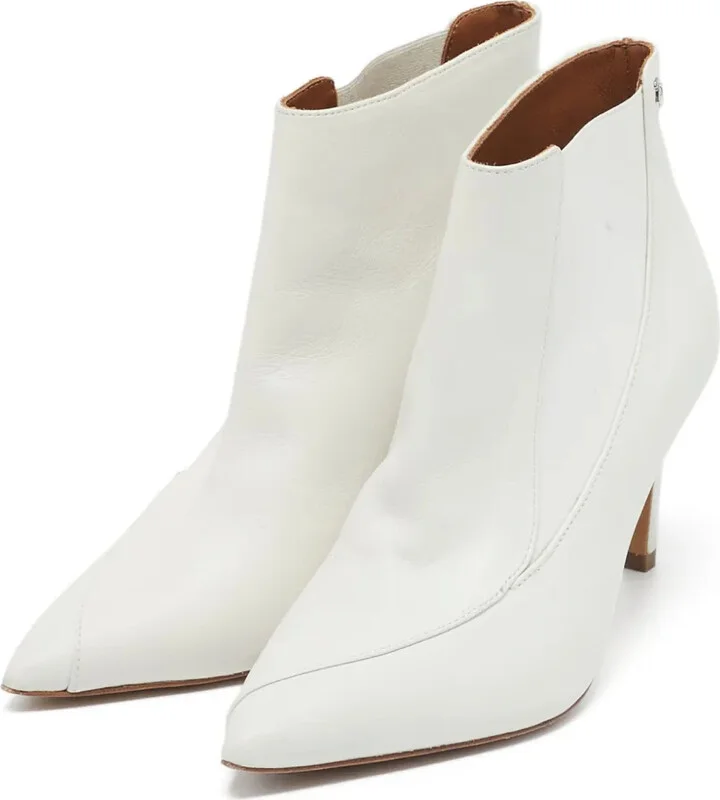 Pre-owned 60mm leather pointed-toe boots - Image 3