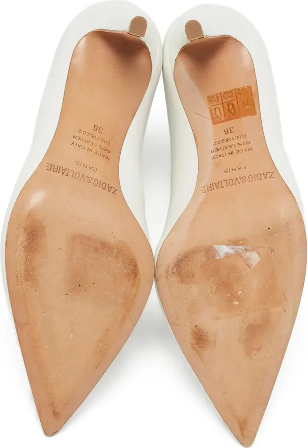 Pre-owned 60mm leather pointed-toe boots - Image 5