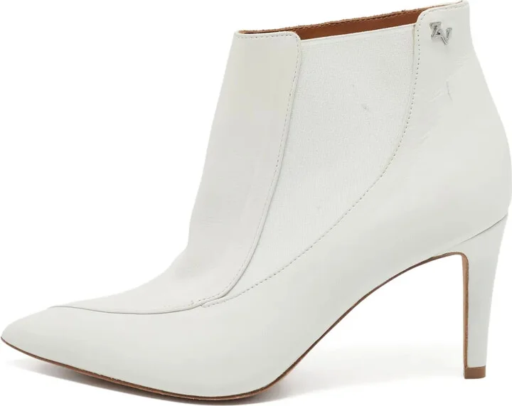 Pre-owned 60mm leather pointed-toe boots