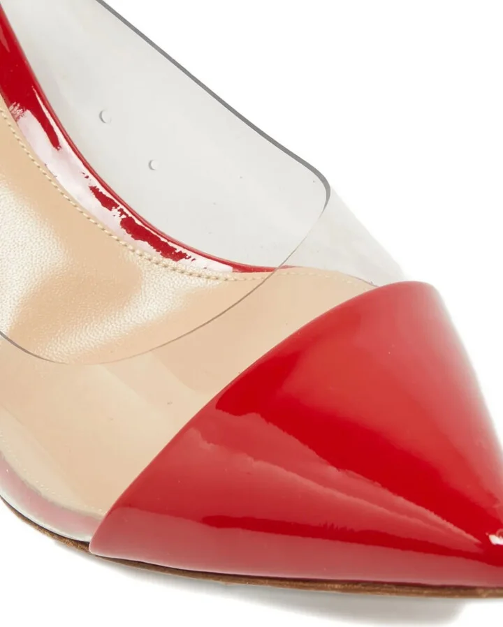 Pre-Owned 60mm Patent Leather Clear-Panel Pumps - Image 5