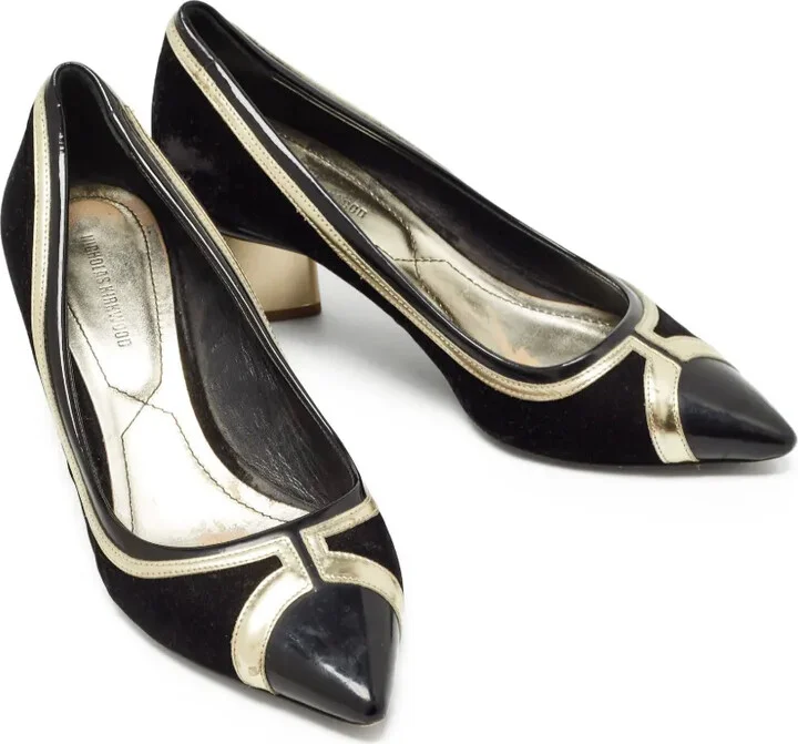 Pre-Owned 60mm Pointed-Toe Block-Heel Pumps - Image 2