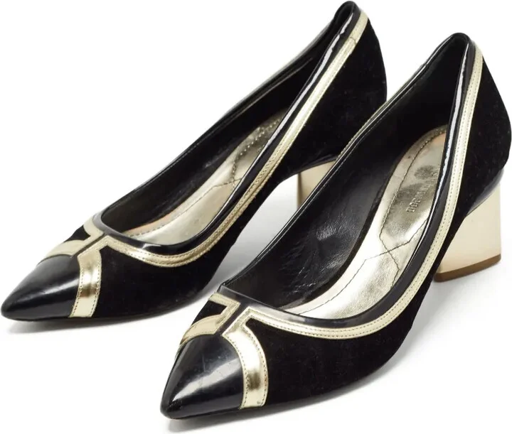 Pre-Owned 60mm Pointed-Toe Block-Heel Pumps - Image 3