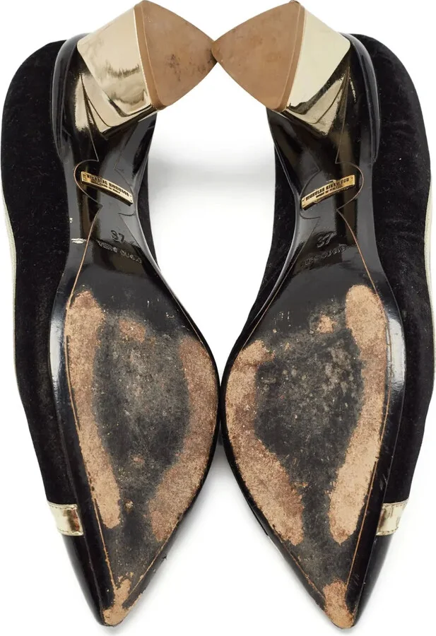 Pre-Owned 60mm Pointed-Toe Block-Heel Pumps - Image 5
