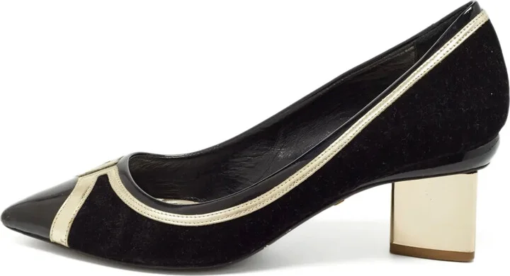 Pre-Owned 60mm Pointed-Toe Block-Heel Pumps