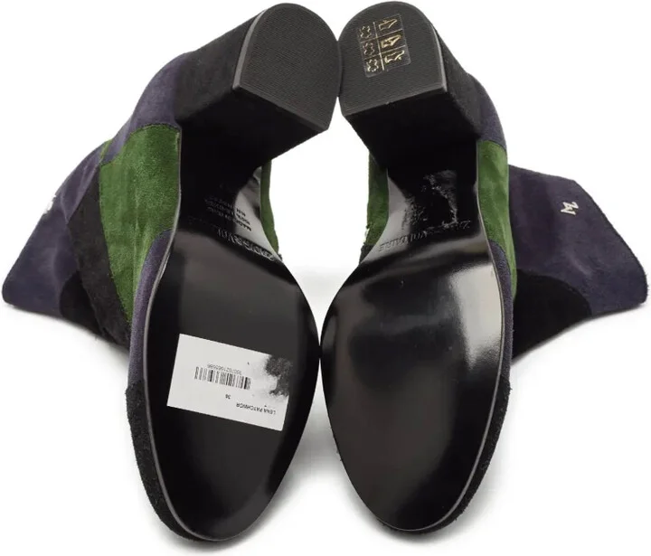 Pre-Owned 70mm Patchwork Boots - Image 5