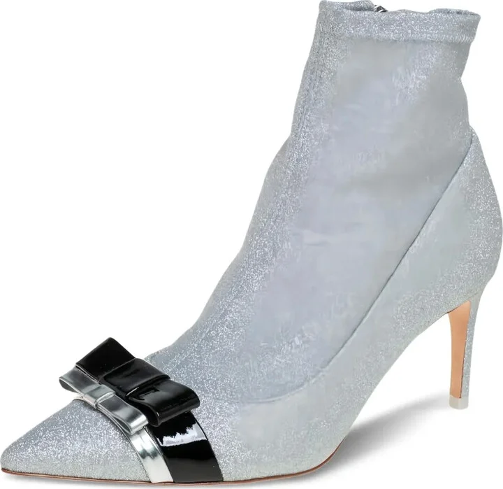 pre-owned 75mm Andie glittered ankle boots - Image 2