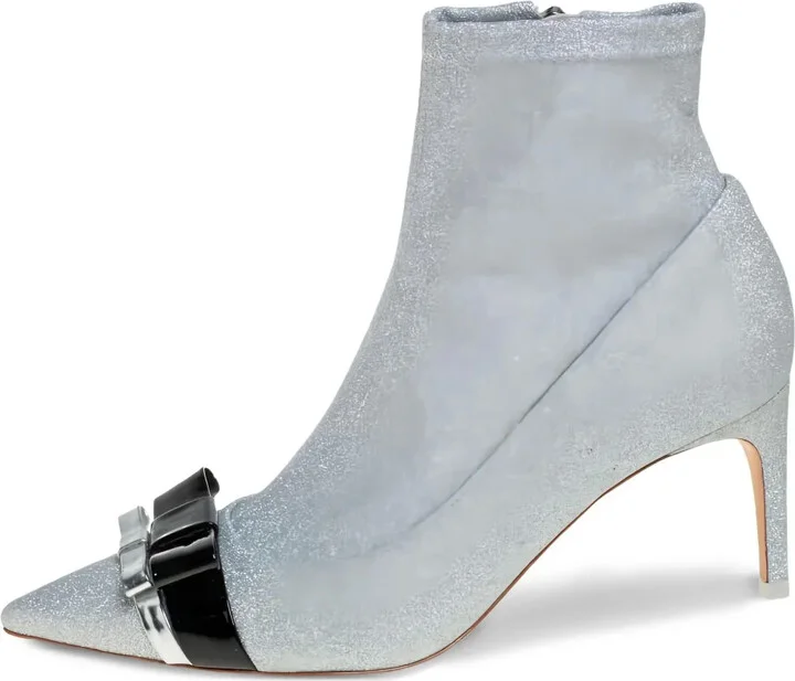 pre-owned 75mm Andie glittered ankle boots