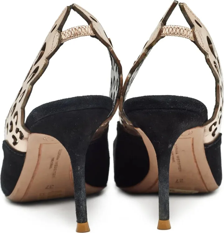 pre-owned 75mm Angelo wing-slingback pumps - Image 3