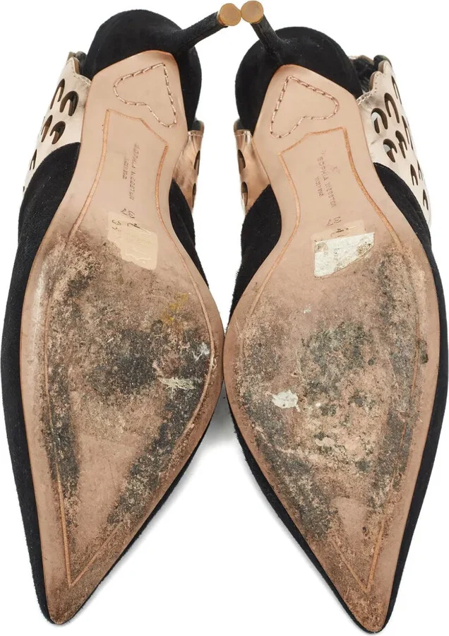 pre-owned 75mm Angelo wing-slingback pumps - Image 4