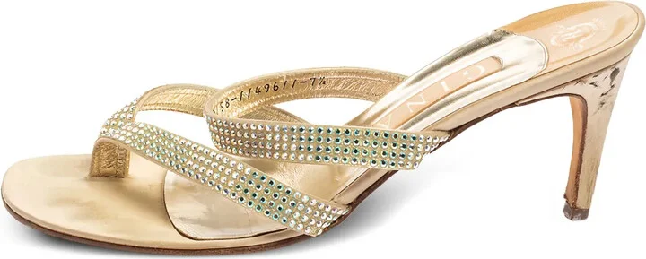 Pre-Owned 75mm Crystal-Embellished Sandals