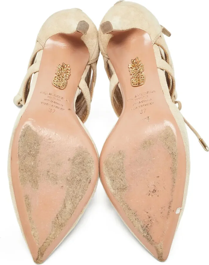 Pre-Owned 75mm Lace-Up Cut-Out Pumps - Image 3