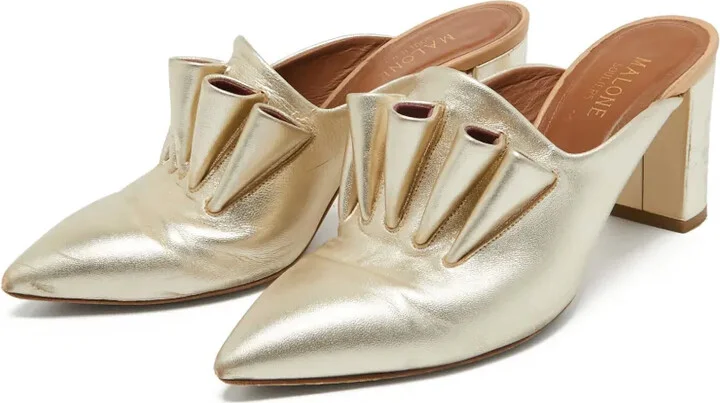 Pre-Owned 75mm Leather Mules - Image 2