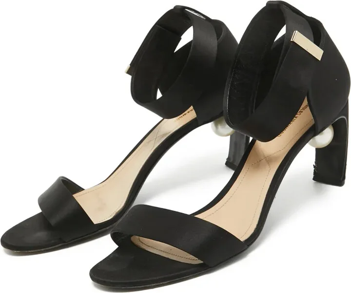 Pre-Owned 75mm Satin Ankle-Strap Heels - Image 2