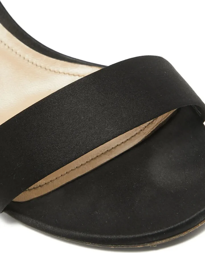 Pre-Owned 75mm Satin Ankle-Strap Heels - Image 5