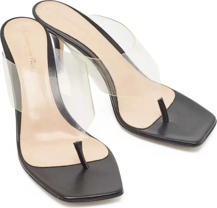 Pre-Owned 75mm Transparent-Strap Sandals - Image 2