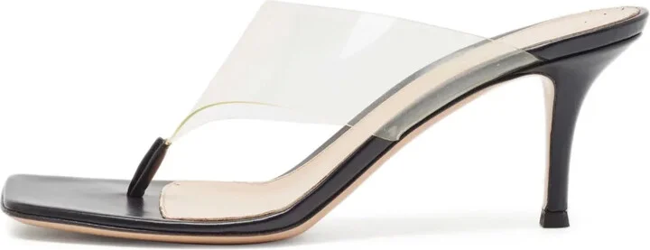 Pre-Owned 75mm Transparent-Strap Sandals