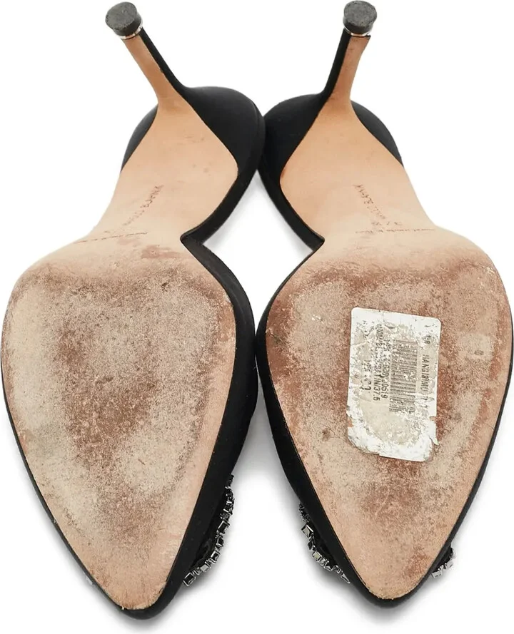 Pre-Owned 80mm Crystal-Embellished Mules - Image 4