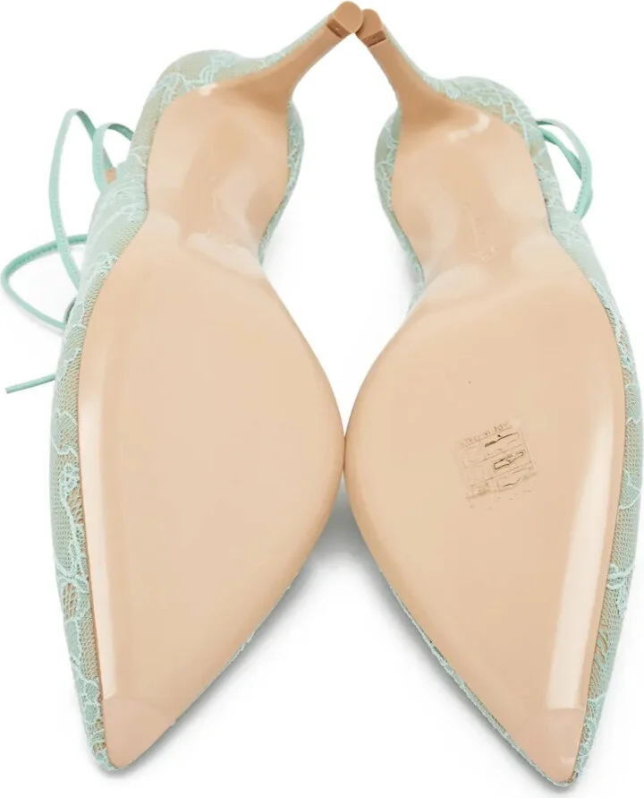 pre-owned 80mm Irene lace-up pointed-toe pumps - Image 5