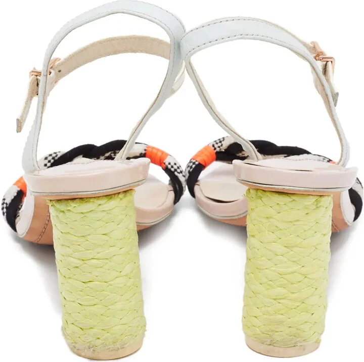 Pre-Owned 80mm leather heeled sandals - Image 3