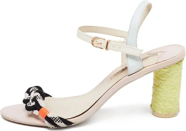 Pre-Owned 80mm leather heeled sandals