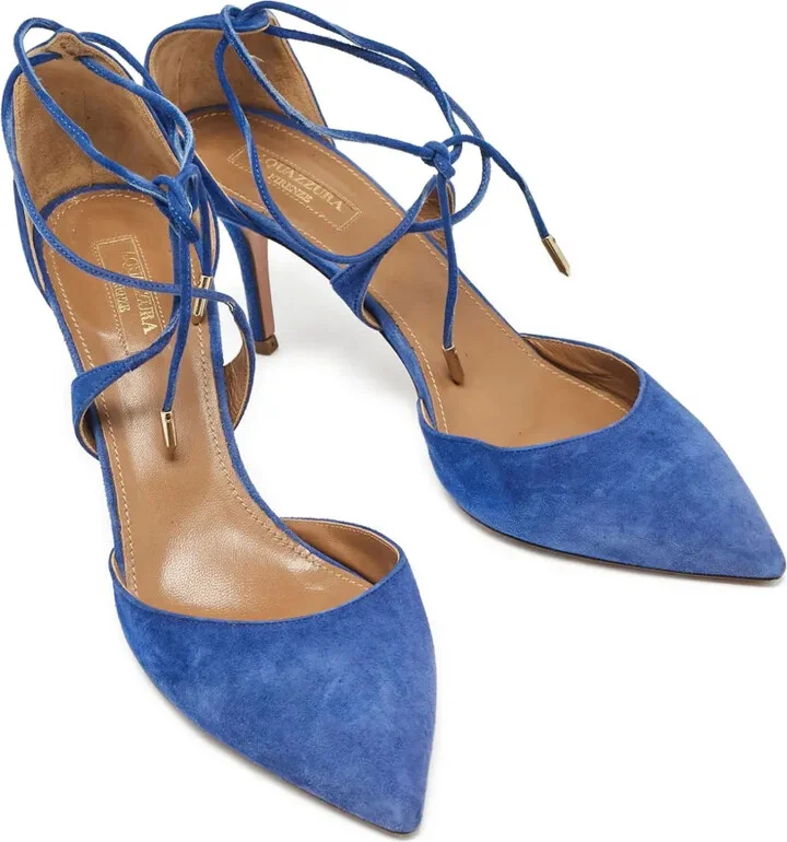 pre-owned 80mm Matilde lace-up pointed-toe pumps - Image 2
