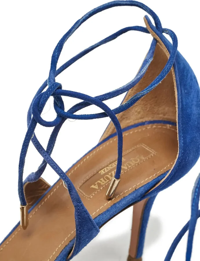 pre-owned 80mm Matilde lace-up pointed-toe pumps - Image 4