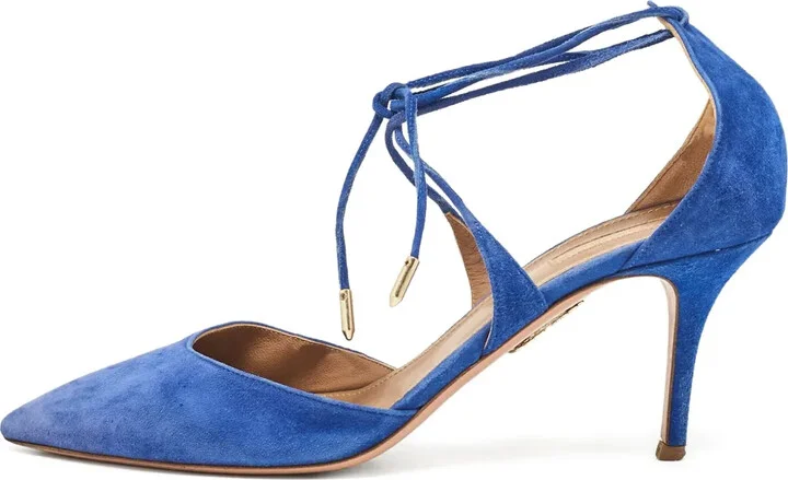 pre-owned 80mm Matilde lace-up pointed-toe pumps