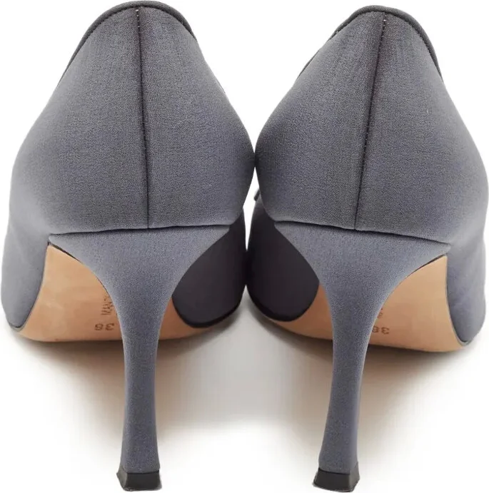 pre-owned 80mm Maysale satin pointed-toe pumps - Image 3