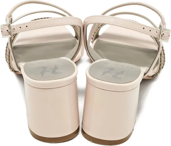 Pre-Owned 80mm Strappy Embellished Sandals - Image 3