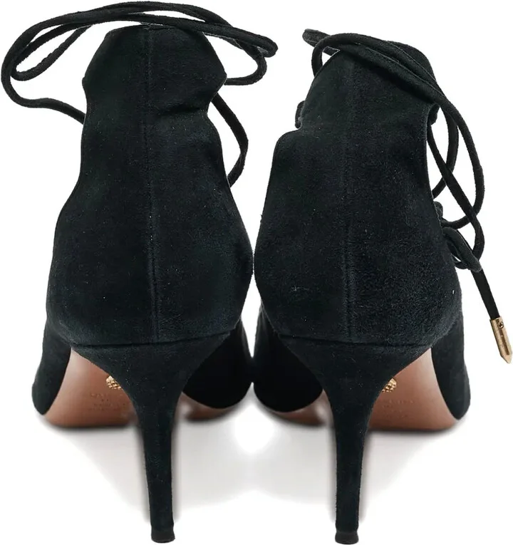 Pre-Owned 80mm Suede Pumps - Image 4